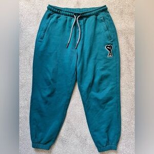 AMI Paris x Puma Varsity Green Sweatpants Size Large EUC Baggy Fit
